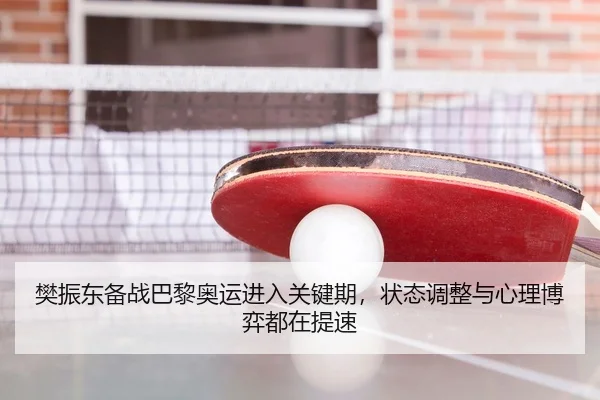 樊振东备战巴黎奥运进入关键期，状态调整与心理博弈都在提速